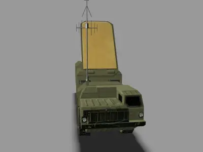 S300 Radar Low-poly 3D model