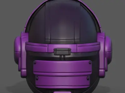 Helmet scifi military combat 3d model low poly Low-poly 3D model