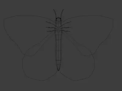 Procedural Butterfly Rigged Free low-poly 3D model