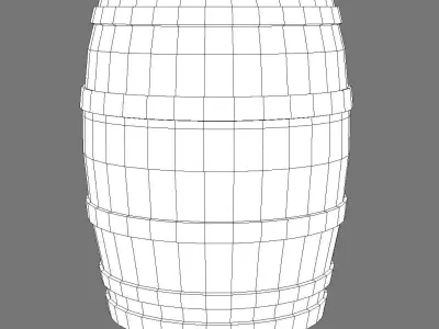 Barrel Gameredy PBR 3D model