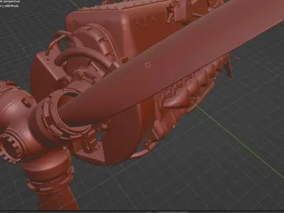  Mercedes Benz engine DB605D ME109 3D model