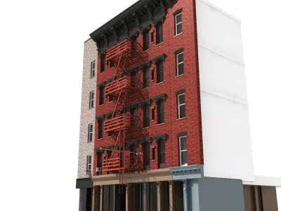 New York Building facade 2 3D model