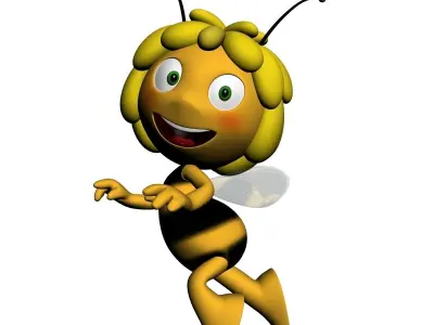 Maya the bee RIGGED Low-poly 3D model