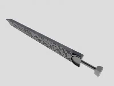 Guts Dragon Slayer Sword 3D Model Free low-poly 3D model