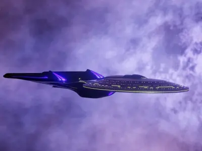 Like the USS-Enterprise low poly Low-poly 3D model