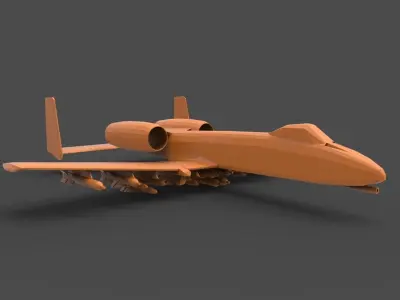 A-10 Thunderbolt 3D print model