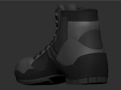 Soldier boots - high mesh 3D model