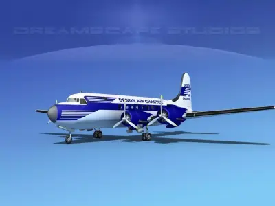 Douglas DC-4 Destin Air 3D model