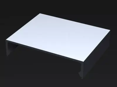 Aluminum Extruded Cover Cap MOD AL-031cw Low-poly 3D model