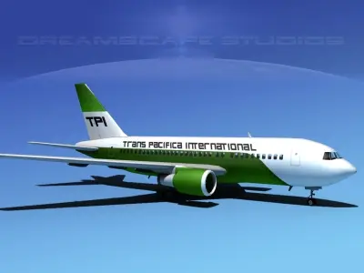 Boeing 767-100 Trans Pacific Intl 3D model