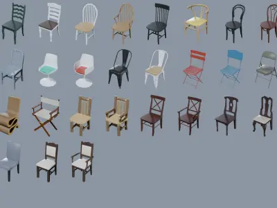 Ultimate Interior Household Pack Low-poly 3D model