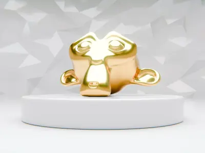 Modular Commercial Environment V2 - Scene for Blender Low-poly 3D model