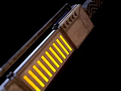 HIE Game Ready Sword D180205 Low-poly 3D model