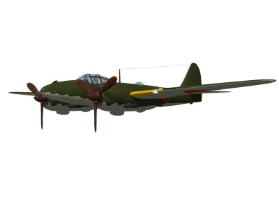 Kawasaki Ki102 hei 3D model
