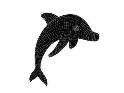 Dolphin Icon v1 002 Low-poly 3D model
