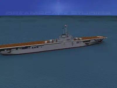 Essex Class Aircraft Carrier CV-13 USS Franklin 3D model