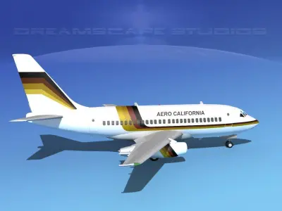 Boeing 737-100 Aero California 3D model