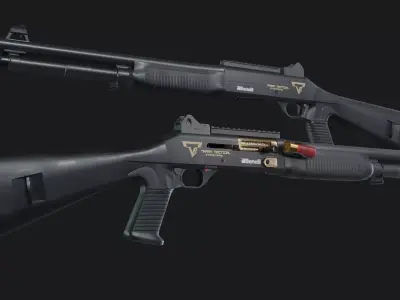 TTI Benelli M4 Super 90 from John Wick Chapter 2 - Game Asset Free low-poly 3D model