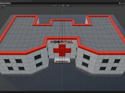 Hospital Building Sample Free low-poly 3D model