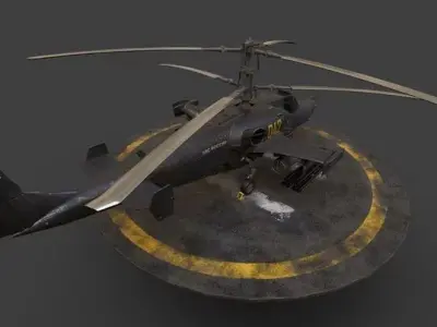  Kamov-Class Military Helicopter  Model 042 3D model