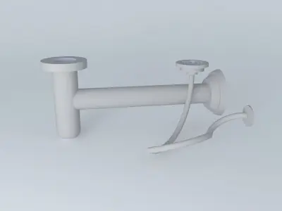Kit bathroom sink with two faucets Free 3D model