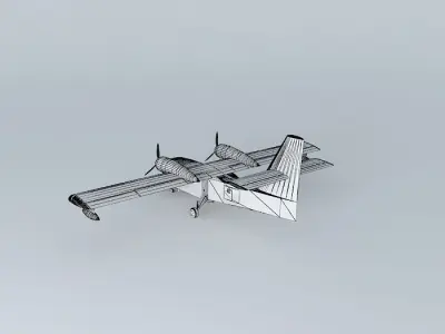 A CANADAIR airplane with propellers Free 3D model