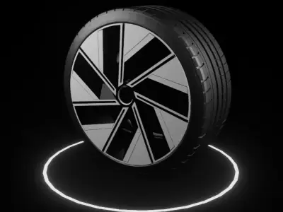 Volvo wheel Low-poly 3D model