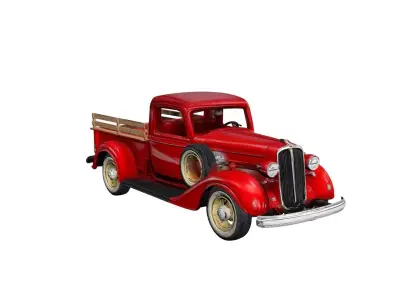 1930s Farm Style Pickup Truck Vintage Utility Vehicle 3D model