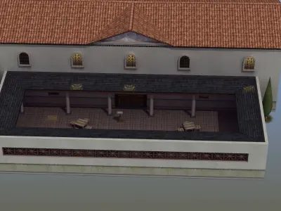 Ancient School Building 3D model