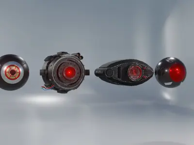 Prosthetic eyes pack Low-poly 3D model