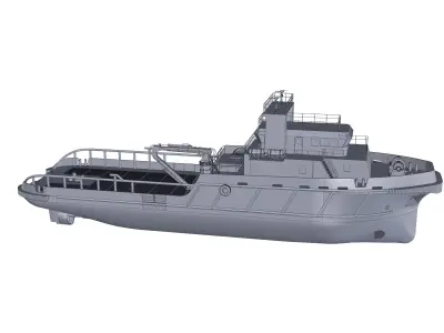 47m Anchor Handling Tug ship 3D model
