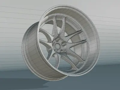 Work Emotion CR KAI Low-poly 3D model