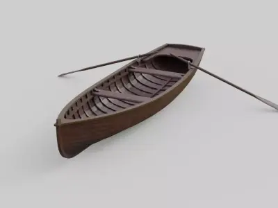 Rowboat 1D Low-poly 3D model