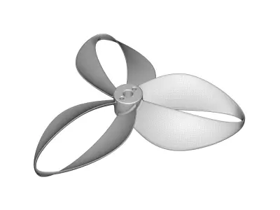 Toroidal drone propeller - 3 blades 3D print model