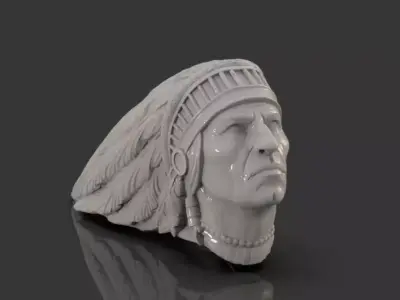 Indian 3D model head 3D print model