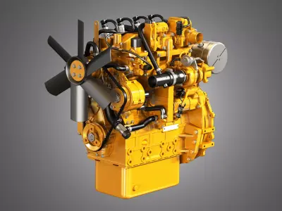 C2-2 - 4 Cylinder Diesel Engine  3D model