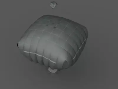 Parachute T11 Low-poly 3D model