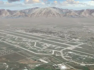 Military Airbase Low-poly 3D model