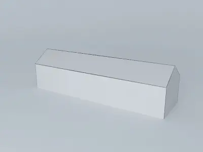 Abandoned granary Low-poly 3D model