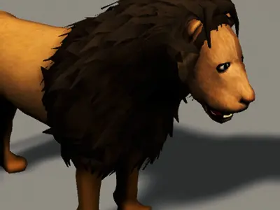 Lion 3d Lowpoly model Low-poly 3D model