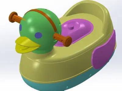Baby Potty Assembly 3D model