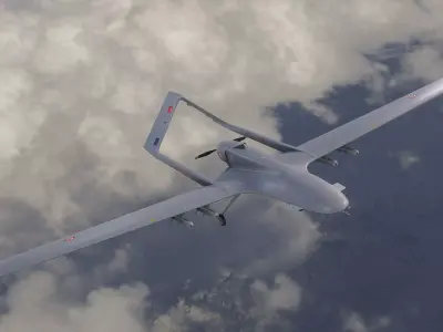 Tb2 Bayraktar - Fully Rigged Low-poly 3D model