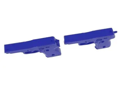 Gun Blue Plastic 3D model