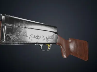 Browning Auto 5 Low-poly 3D model