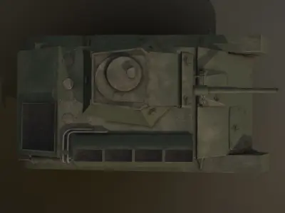 Soviet light tank T-70 low poly Low-poly 3D model