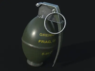 M61 fragmentation grenade 3D model