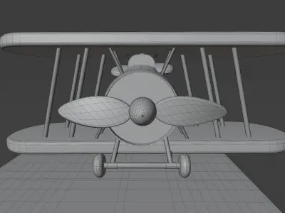 Cute Toy Plane 3D model