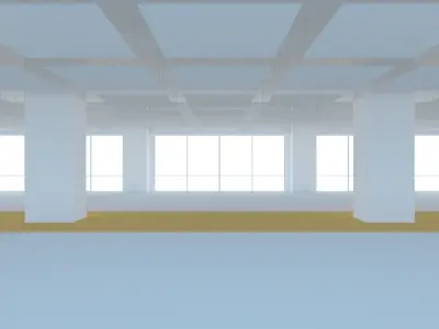 Office space 2b Low-poly 3D model