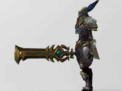 World of Warcraft Alliance Gardien F 3D Print 3D print model