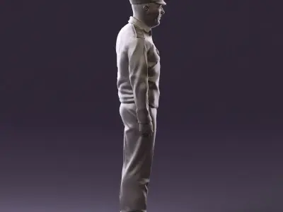 man in russian army blue uniform 1110 3D Print Ready 3D print model